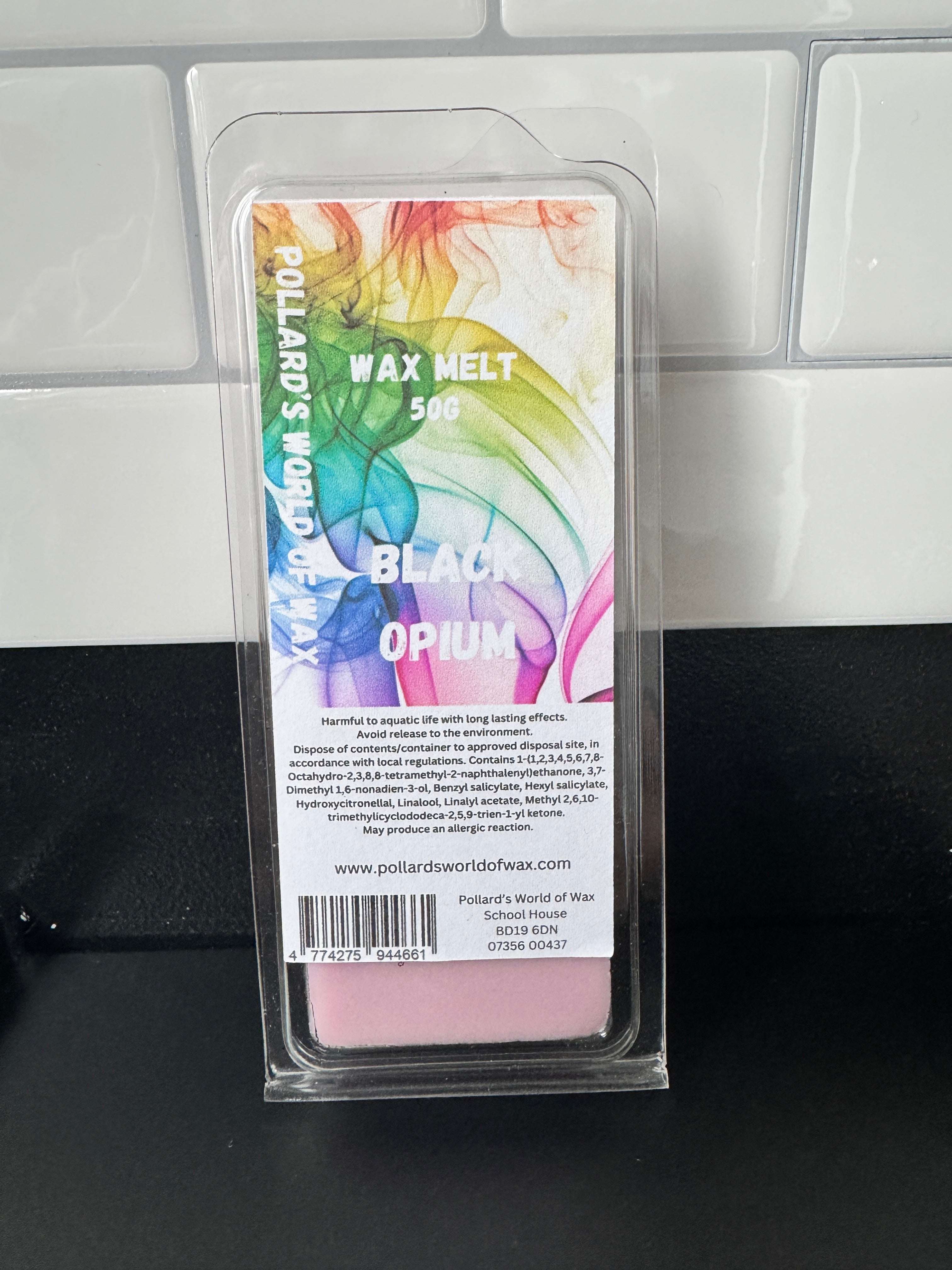 Black Opium Wax Melt Snapbar Made in the UK to be highly scented and long lasting.